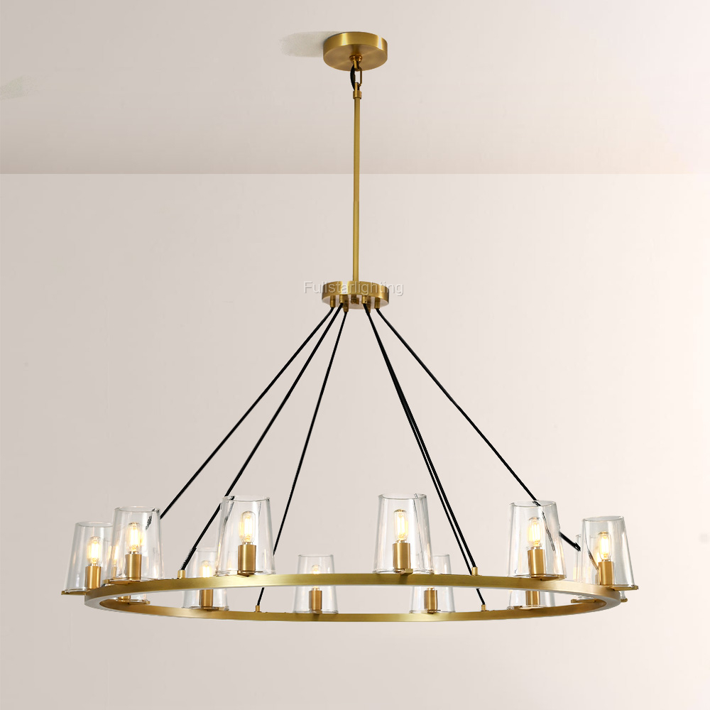 Karous Glass Round Chandelier 48"