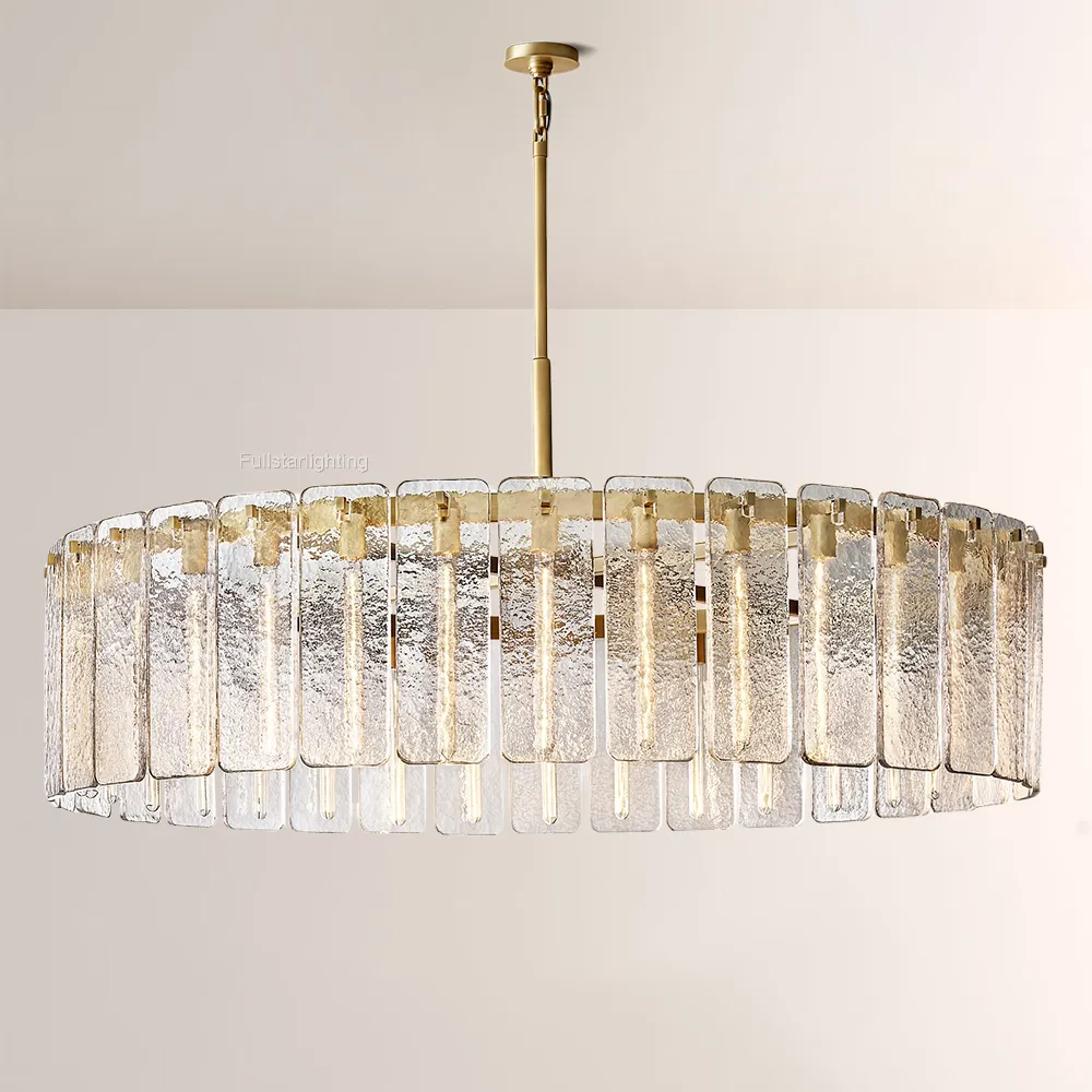 Camelot Glass Round Chandelier 60",RH Factory Discount,Calamette Chandelier