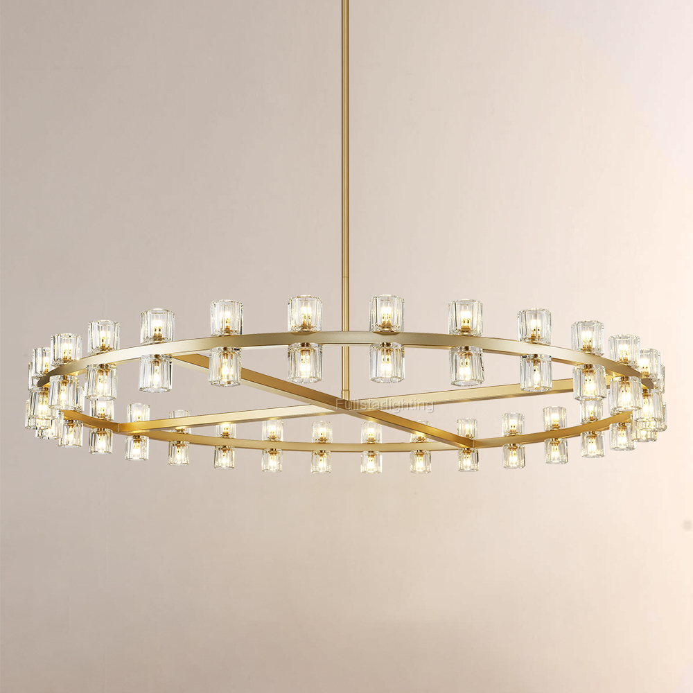 Niko Wine-Glass Round Chandelier 60'',RH,chandeliers for living room