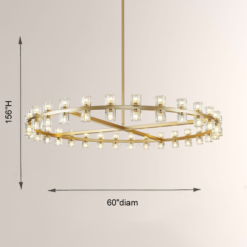 Niko Wine-Glass Round Chandelier 60''-Fullstarlighting