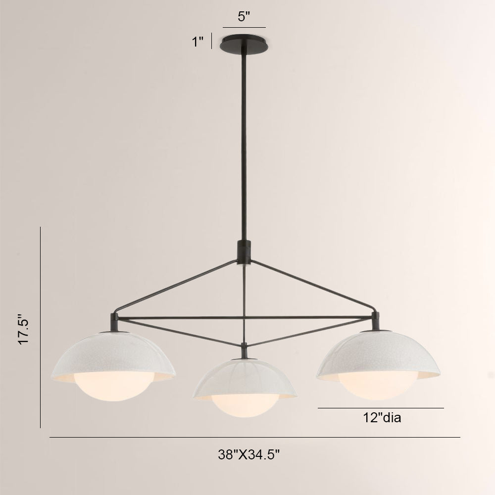Godwin Round Ceramic Chandelier-Fullstarlighting
