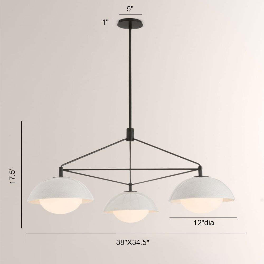 Godwin Round Ceramic Chandelier-Fullstarlighting