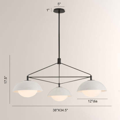 Godwin Round Ceramic Chandelier-Fullstarlighting