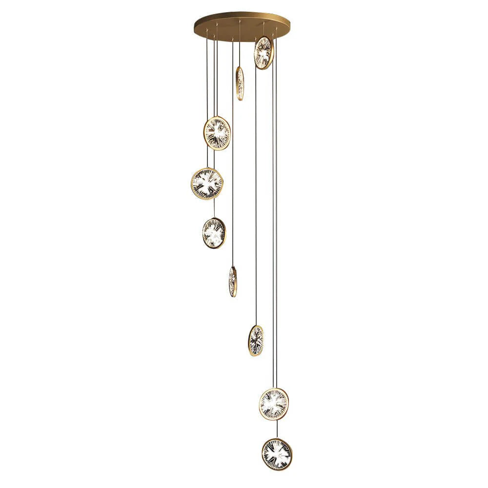 Gold Crystal Staircase Chandelier-Fullstarlighting