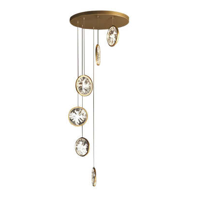 Gold Crystal Staircase Chandelier-Fullstarlighting