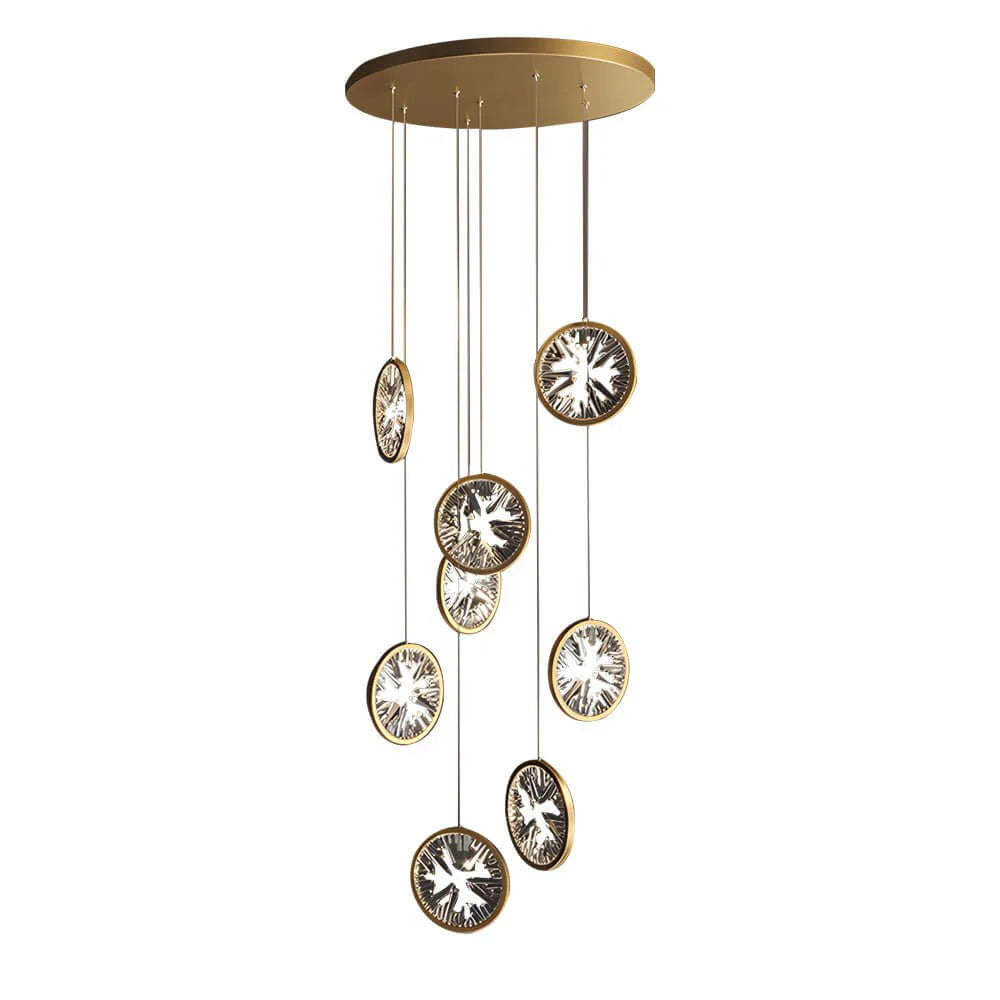 Gold Crystal Staircase Chandelier-Fullstarlighting