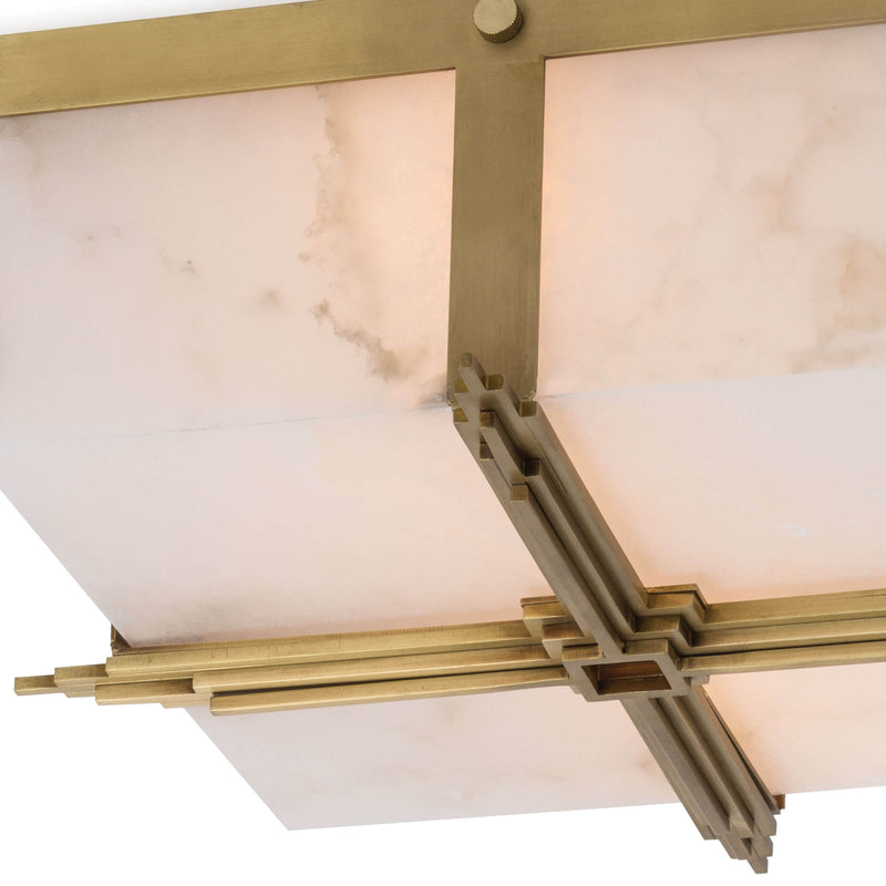 Gotham Alabaster Flush Mount-Fullstarlighting
