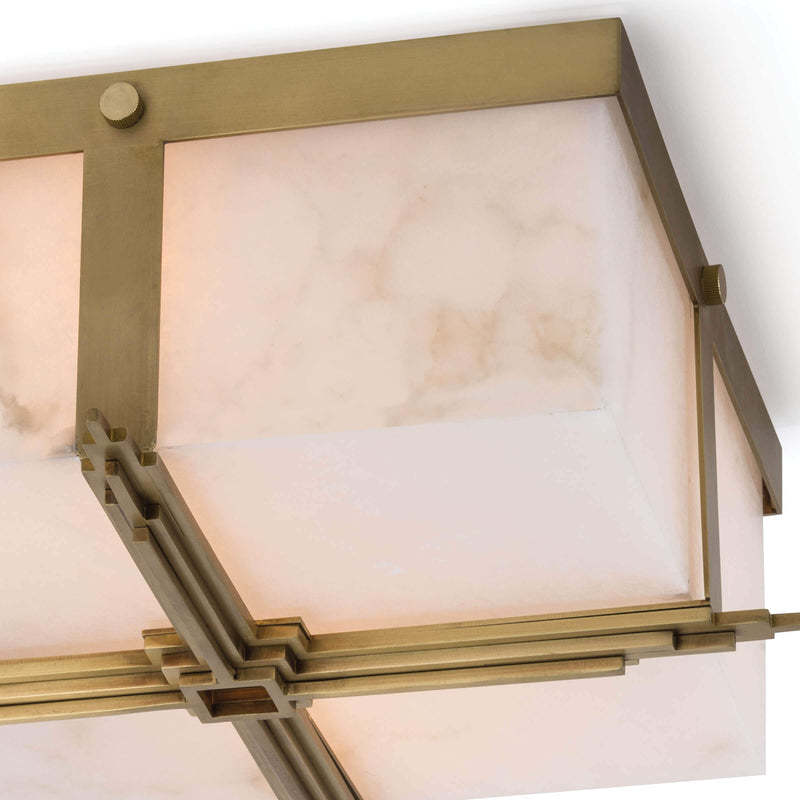 Gotham Alabaster Flush Mount-Fullstarlighting