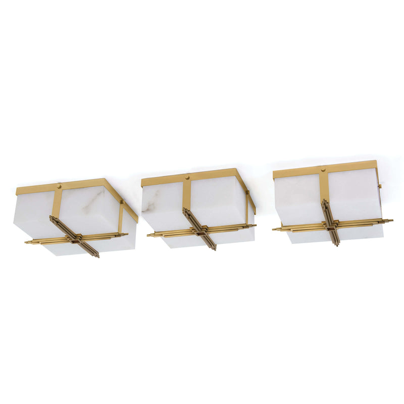Gotham Alabaster Flush Mount-Fullstarlighting