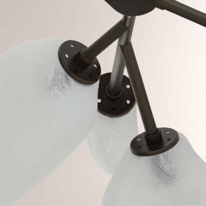 Grote Frosted Glass Chandelier-Fullstarlighting