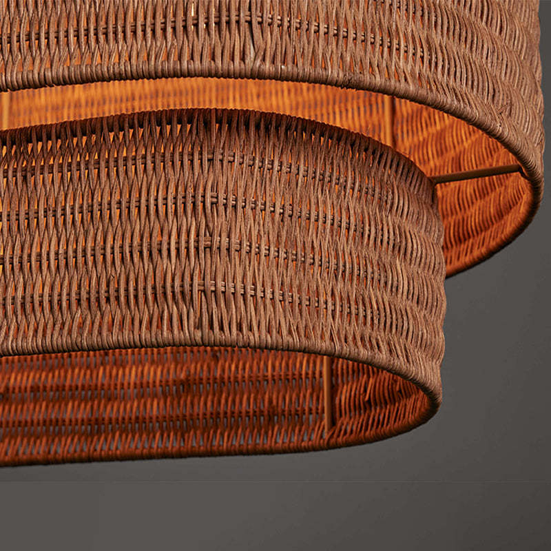 Nogy Rattan Beam  Chandelier