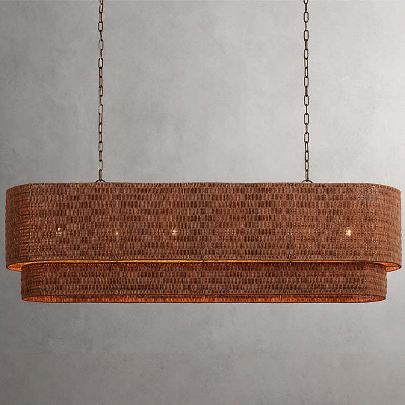 Nogy Rattan Beam  Chandelier