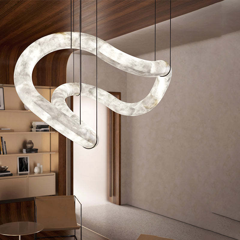 Infinity Symmetrical Alabaster Chandelier-Fullstarlighting