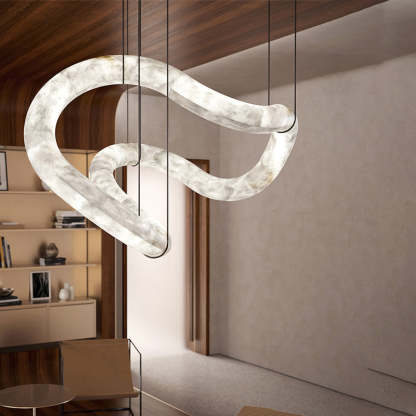 Infinity Symmetrical Alabaster Chandelier-Fullstarlighting