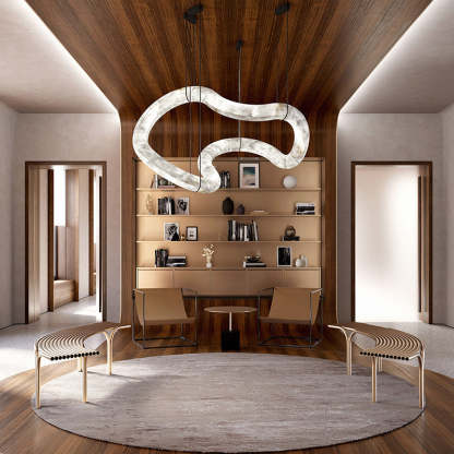 Infinity Symmetrical Alabaster Chandelier-Fullstarlighting