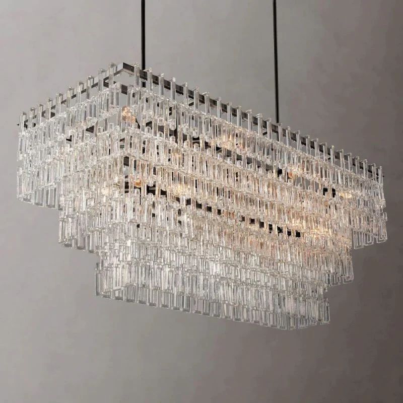 Iralier 3-Tier Rectangle Chandelier 60"-Fullstarlighting