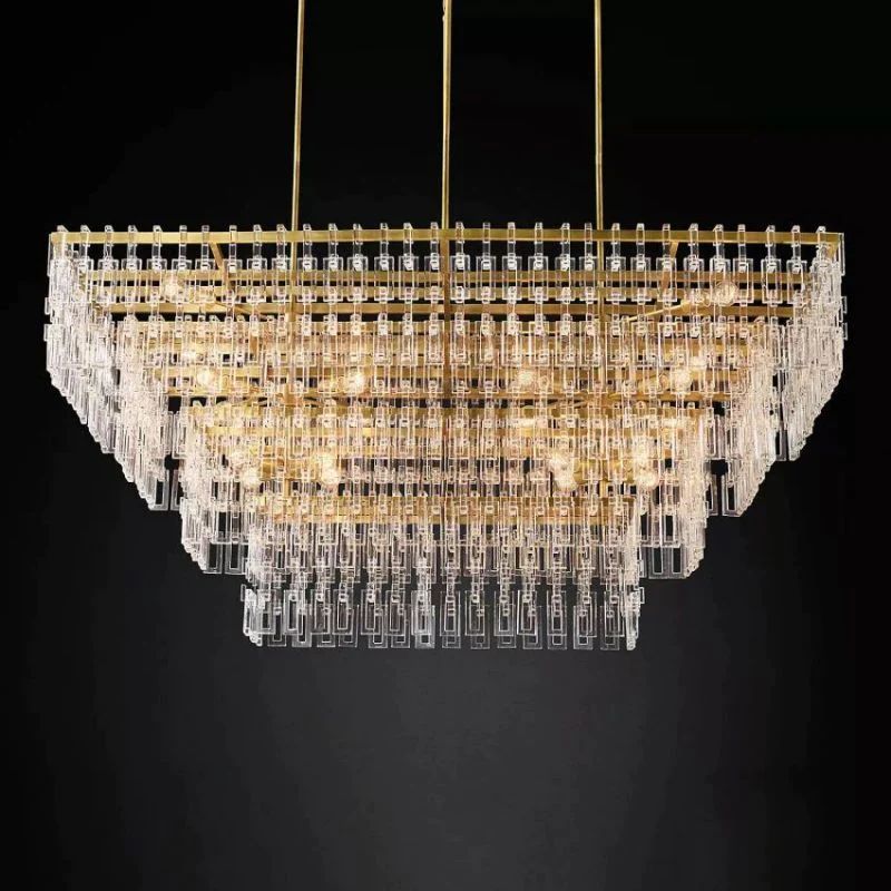 Iralier 4-Tier Rectangle Chandelier 72"-Fullstarlighting