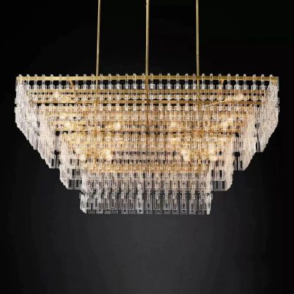 Iralier 4-Tier Rectangle Chandelier 72"-Fullstarlighting