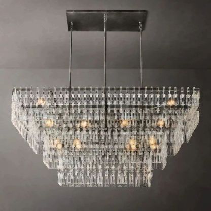 Iralier 4-Tier Rectangle Chandelier 72"-Fullstarlighting