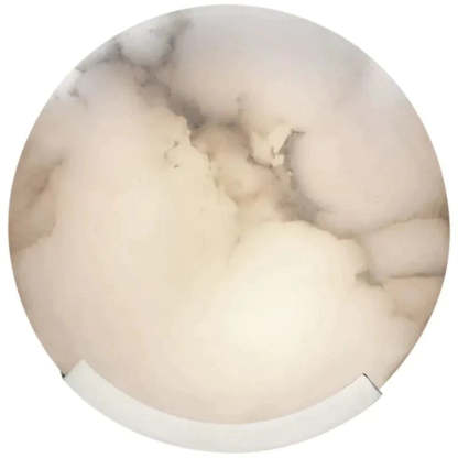 Iris Alabaster Round Plate Sconce,Modern Wall Lamp-Fullstarlighting
