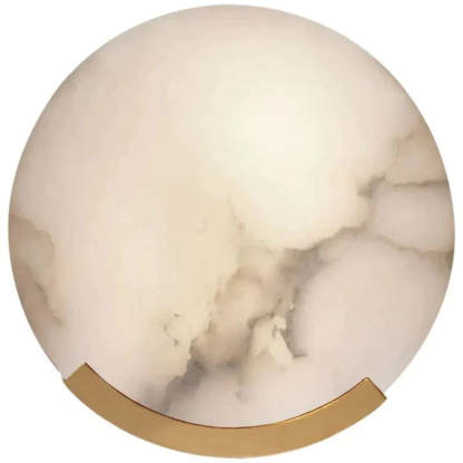 Iris Alabaster Round Plate Sconce,Modern Wall Lamp-Fullstarlighting