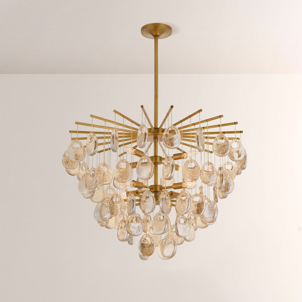 Jacksia Glass Round Chandelier 32"-Fullstarlighting