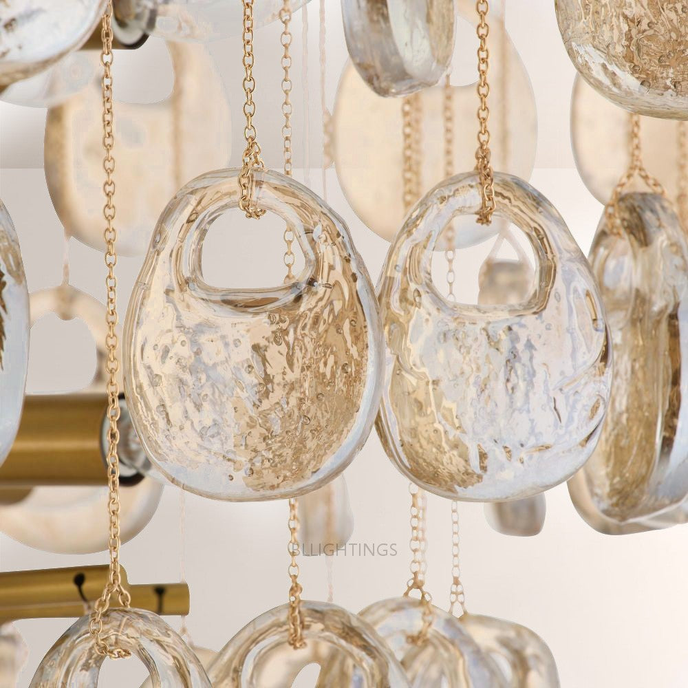 Jacksia Glass Round Chandelier 32"-Fullstarlighting