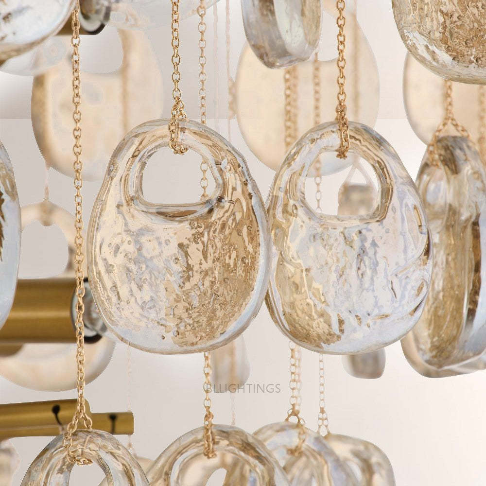 Jacksia Glass Round Chandelier 32"-Fullstarlighting