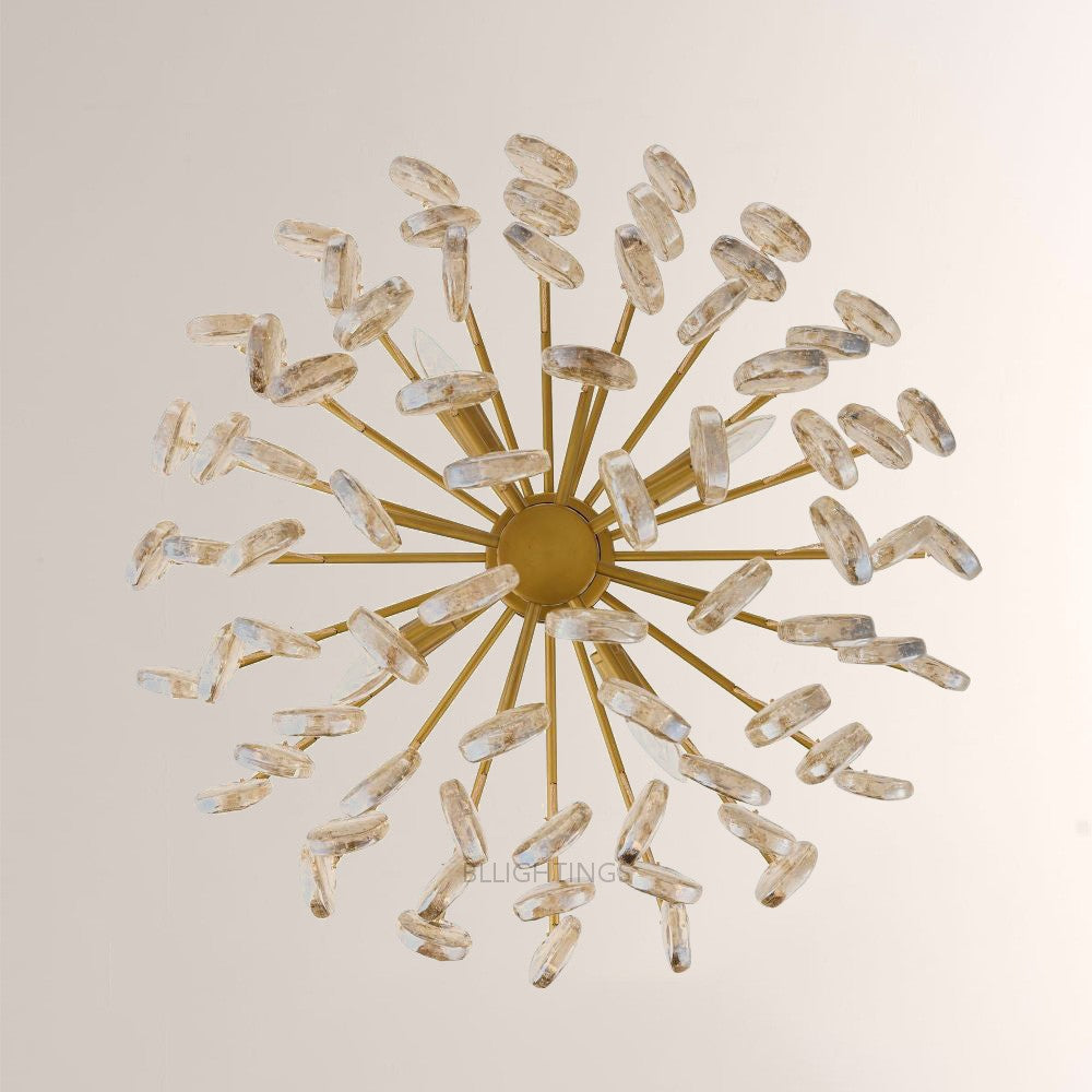 Jacksia Glass Round Chandelier 32"-Fullstarlighting