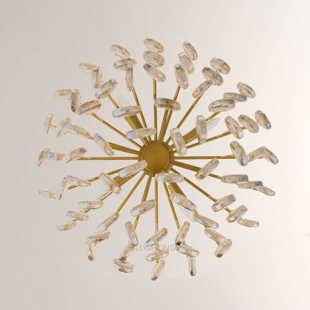Jacksia Glass Round Chandelier 32"-Fullstarlighting