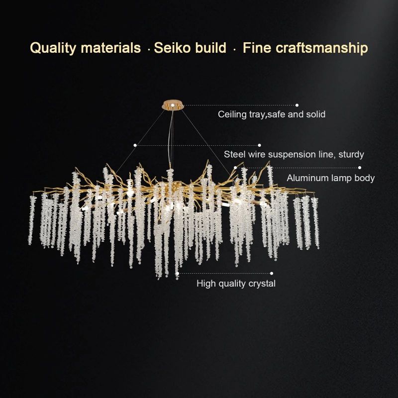 Kanew white branch chandelier-Fullstarlighting
