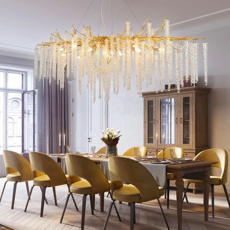 Kanew white branch chandelier-Fullstarlighting