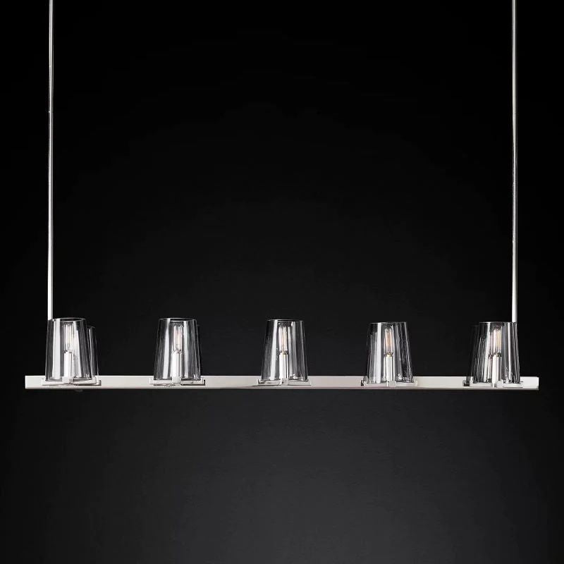 Karous Glass Linear Chandelier 49"-Fullstarlighting