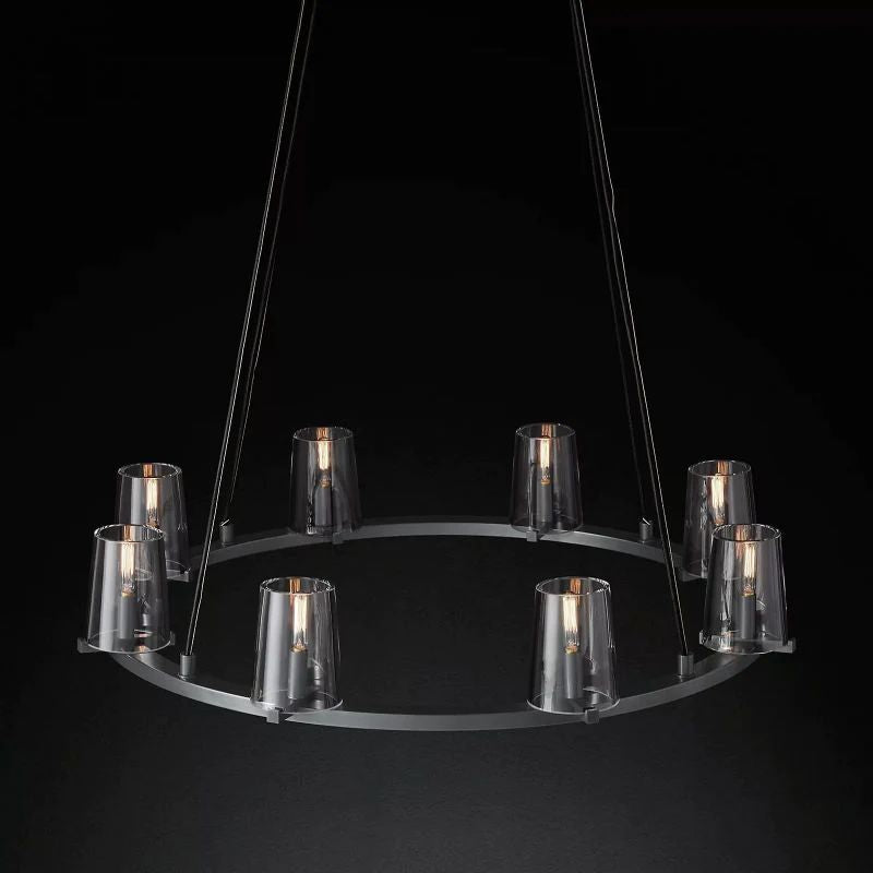 Karous Glass Round Chandelier 36"-Fullstarlighting