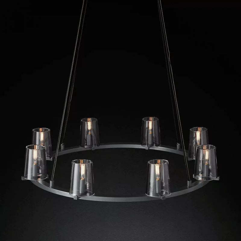 Karous Glass Round Chandelier 36"