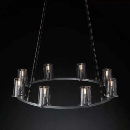 Karous Glass Round Chandelier 36"-Fullstarlighting