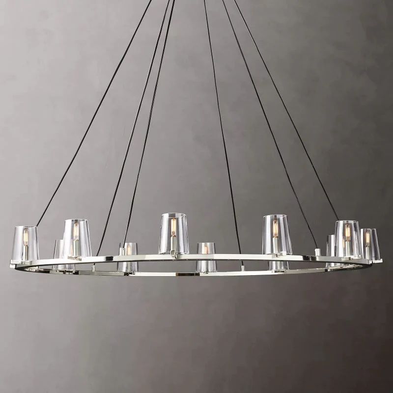 Karous Glass Round Chandelier 60"