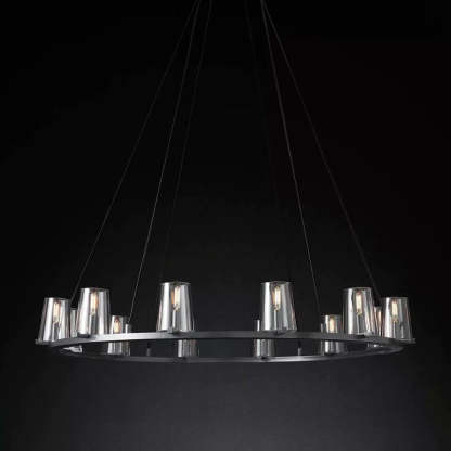Karous Glass Round Chandelier 48"