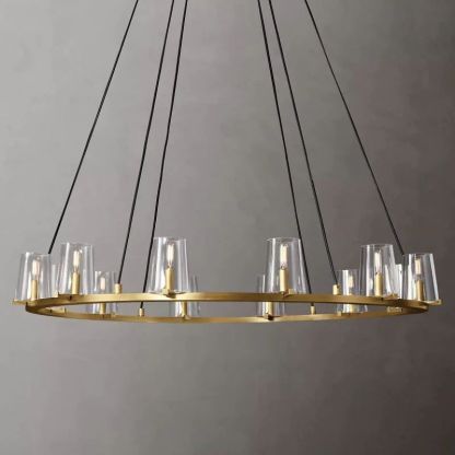 Karous Glass Round Chandelier 48"