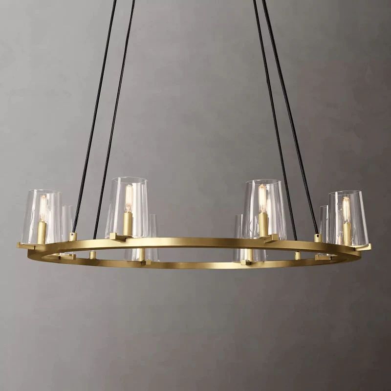 Karous Glass Round Chandelier 36"