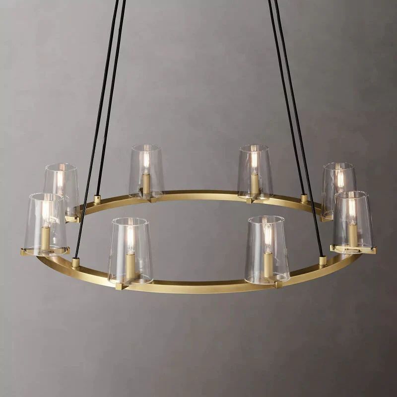 Karous Glass Round Chandelier 36"