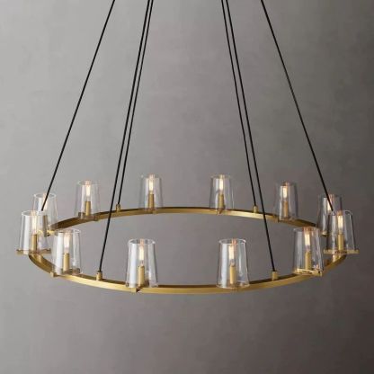 Karous Glass Round Chandelier 48"
