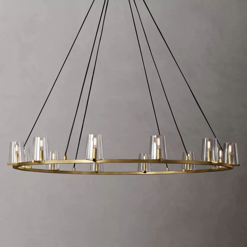 Karous Glass Round Chandelier 60"