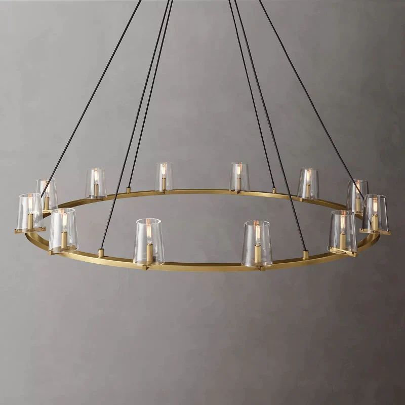Karous Glass Round Chandelier 60"