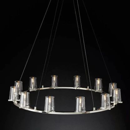Karous Glass Round Chandelier 48"