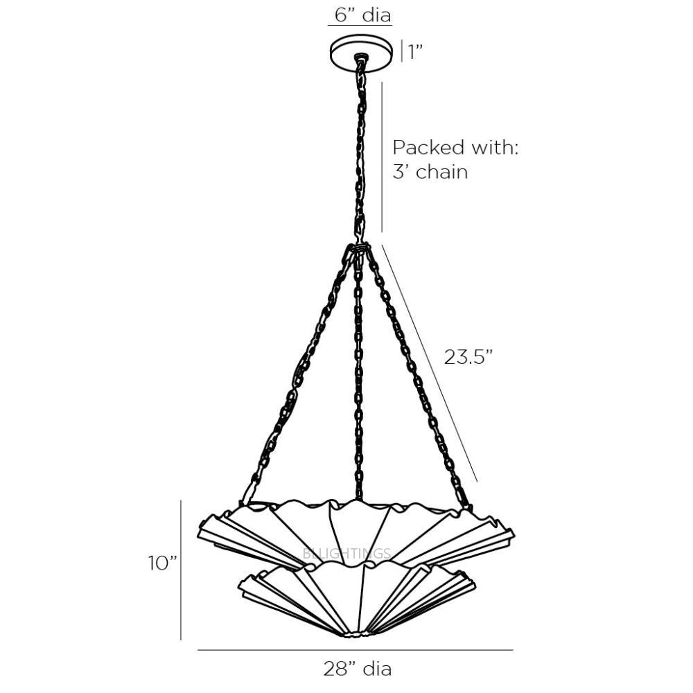 Kattmie Round Two Tier Chandelier 28"-Fullstarlighting