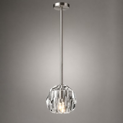 Kelly Faceted Glass Rod Pendant Light-Fullstarlighting