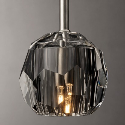 Kelly Faceted Glass Rod Pendant Light-Fullstarlighting