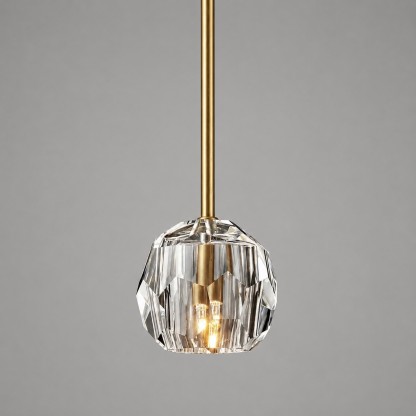 Kelly Faceted Glass Rod Pendant Light-Fullstarlighting
