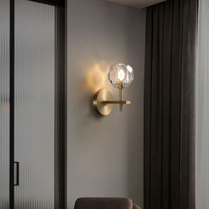 Kelly Glass Short Wall Sconce-Fullstarlighting